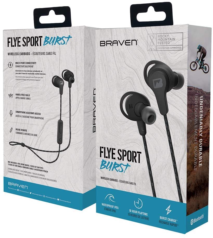 Braven Flye Sport Burst - Wireless Earbuds - Blue