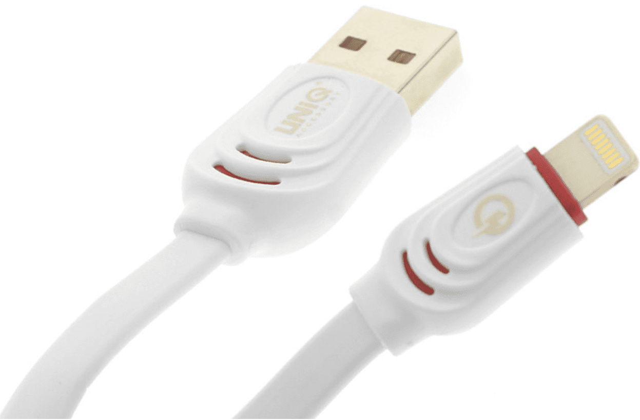 Câble Lightning - 1 Mètre Blanc - Chargement rapide/transfert de données - Accessoire Uniq